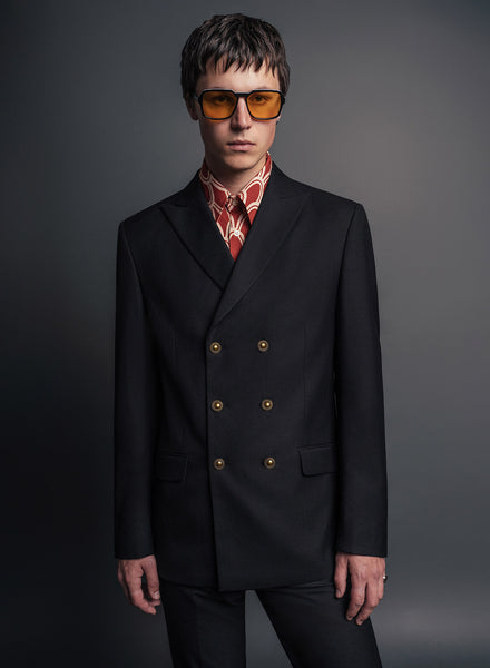 Black blazer with gold sale
