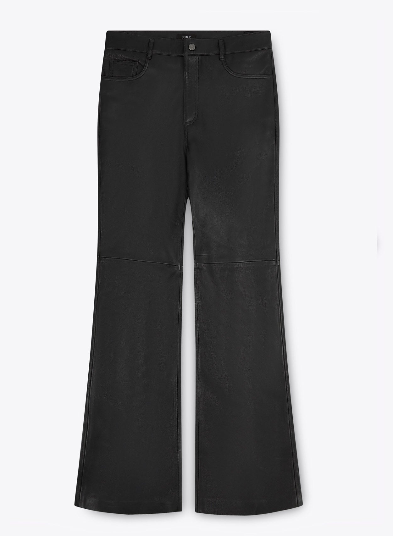 Leather Mid-Rise Flared Trousers & Phix
