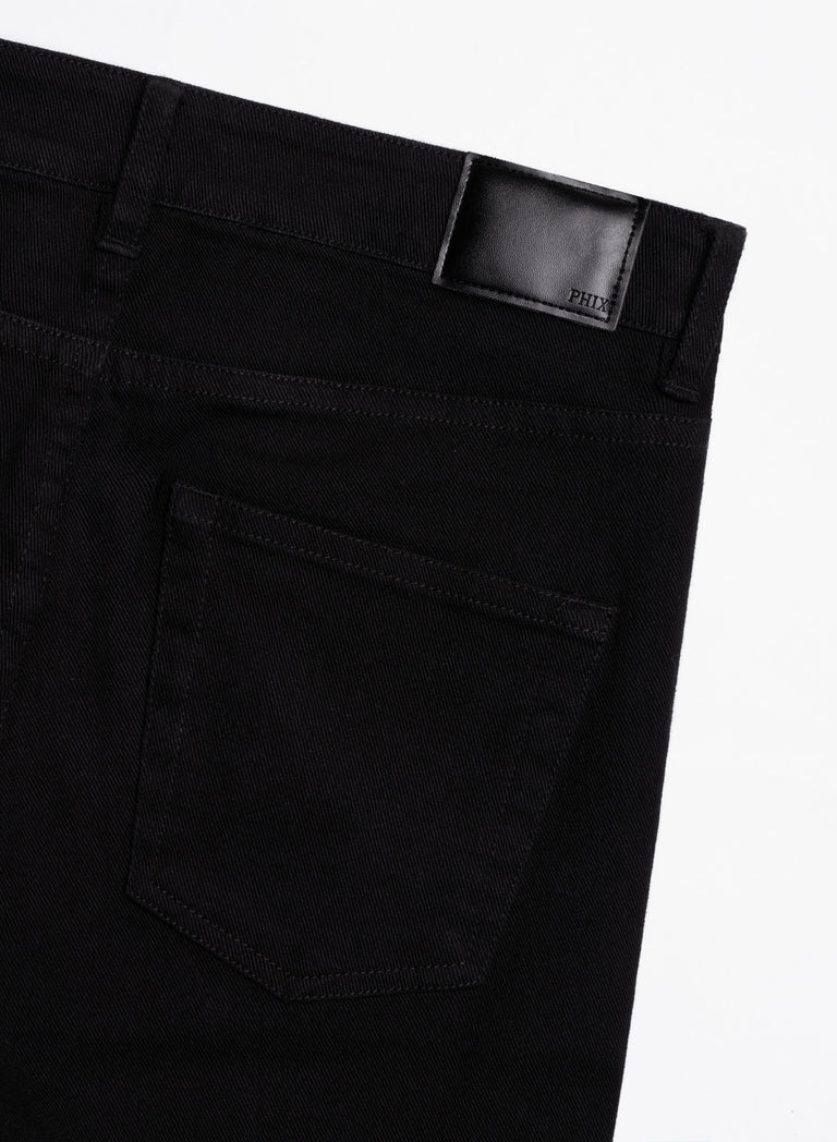 Black Slim Fit Flare Jeans & Phix