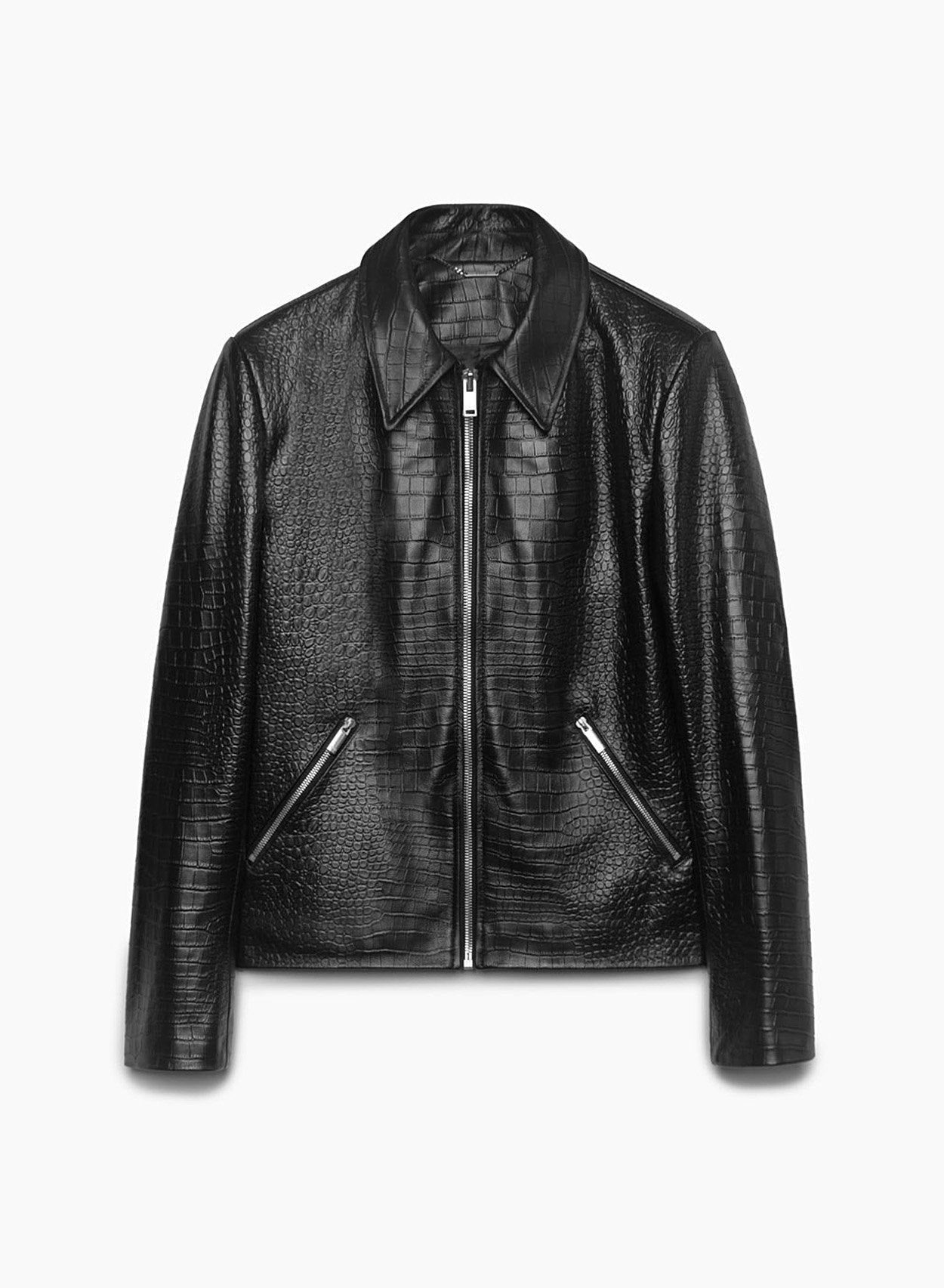 Croc Effect Leather Western Jacket – PhixClothing.com